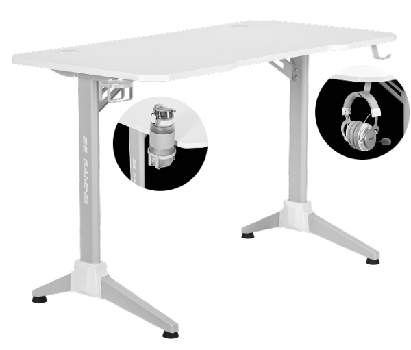 2E GAMING Table OTOROSHI, 120х60x75cm, white-grey