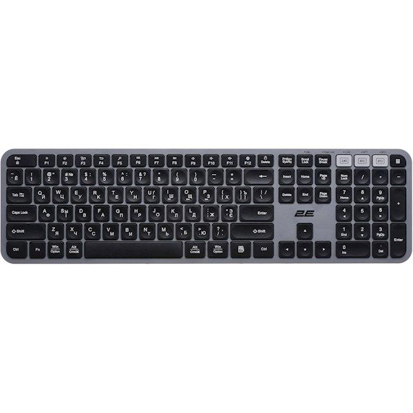 Keyboard 2E KS240 WL BT Gray