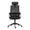 2E Office Chair OC120, fabric, fixed armrests, headrest, black