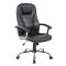 2E Office Chair OC135, PU leather, fixed armrests, black