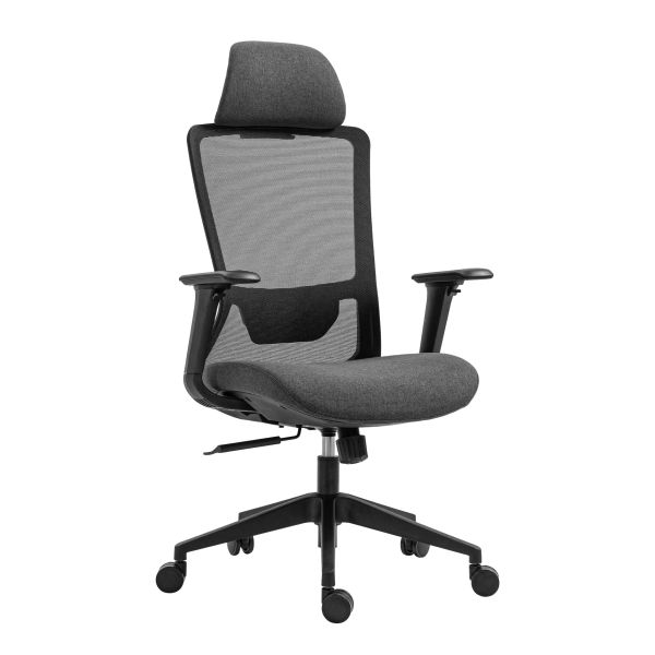 2E Office Chair OC150, fabric, 4D armrests, headrest, black