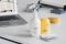2E Cleaning kit PILL for office equipment (liquid 140ml, whipe 20cm), white-yellow