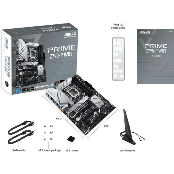 ASUS Motherboard PRIME Z790-P WIFI s1700 Z790 4xDDR5 M.2 HDMI DP Wi-Fi BT ATX