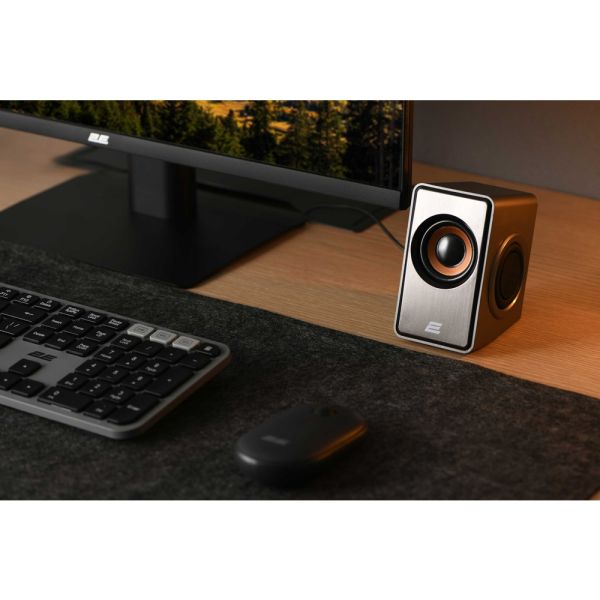 2E Multimedia speaker  PCS204, 2.0, USB, Silver