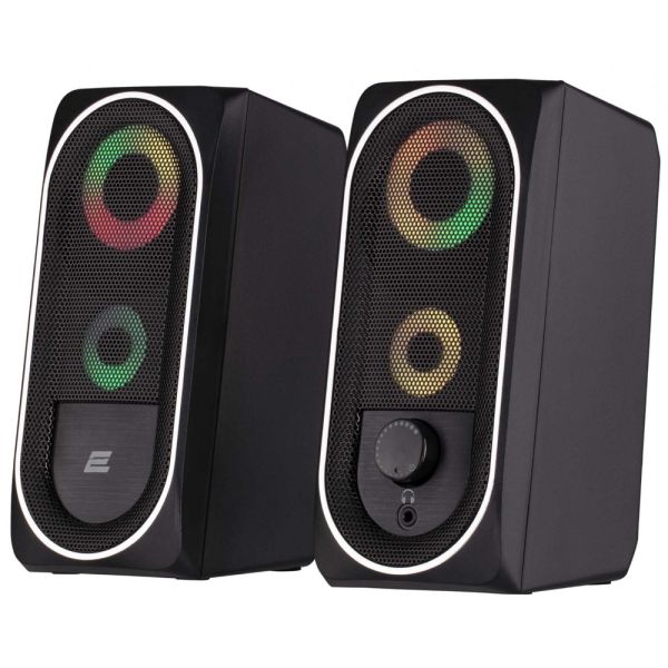 2E Multimedia speaker PCS234 RGB, 2.0, USB, Black