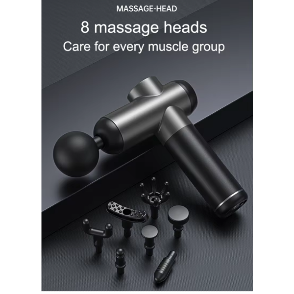 Electric Massager ALLX AXM-424G, 18W, 3200Rpm, Professional Massage Gun, Gray