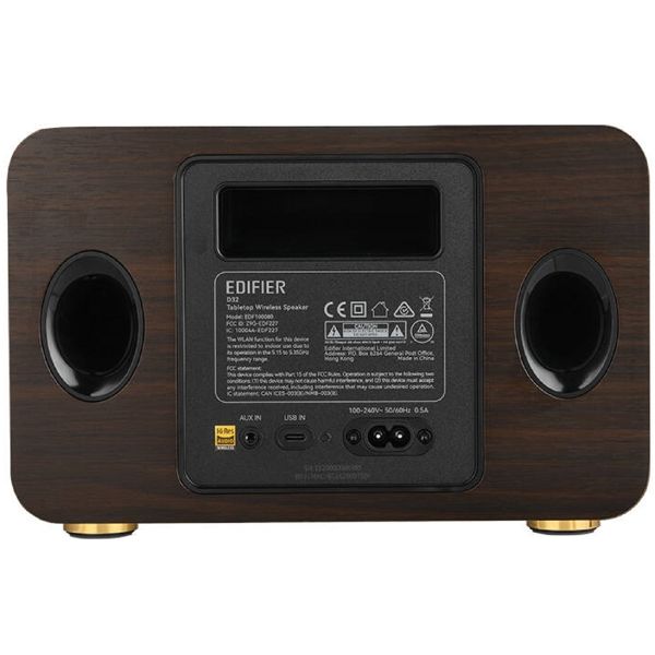 Edifier D32 Tabletop Wireless Speaker Black Walnut