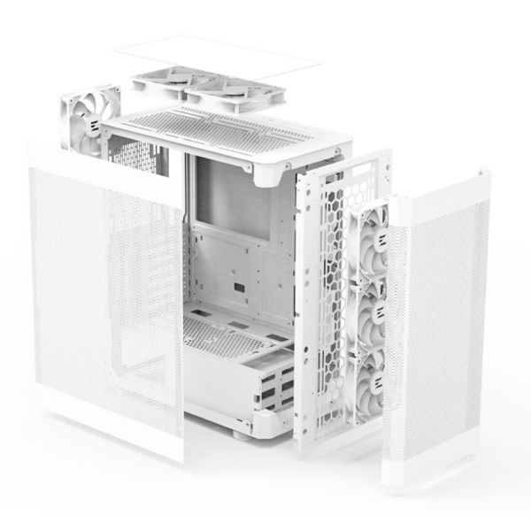 Zalman PC case I4 without PSU, 2xUSB3.0, 1xUSB2.0, 6x120mm white LED, VGA 320mm, LCS ready, Mesh Side/Front Panel, ATX, white