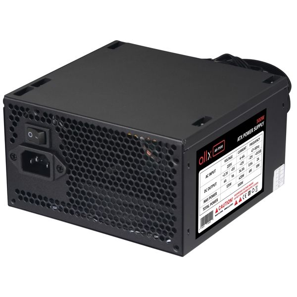 Power supply ALLX AX-P500, 500W, Power Supply, Black