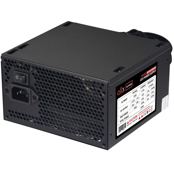 Power supply ALLX AX-P650B, 650W, 80 Plus Bronze, Power Supply, Black