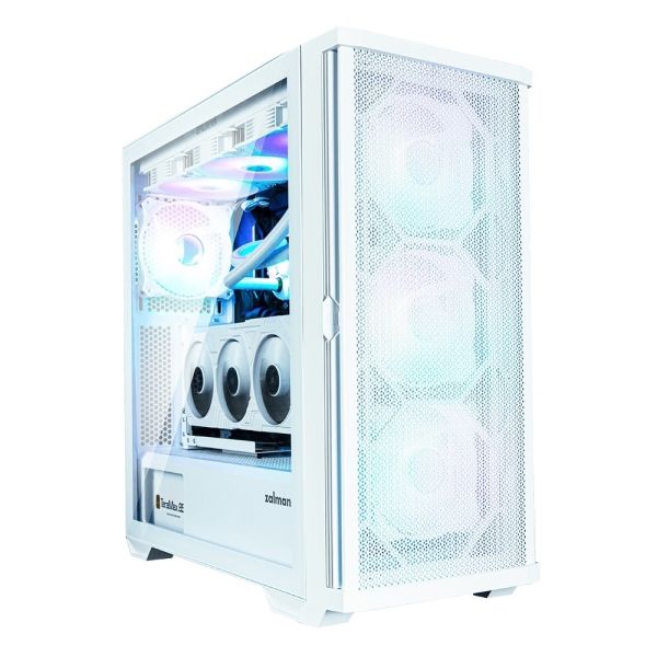 Zalman PC case Z10 Duo without PSU, 2xUSB3.0, 1xUSB Type-C, 3x140mm ARGB, 1x120mm ARGB, VGA 395mm, LCS ready, TG Side Panel, EATX, white