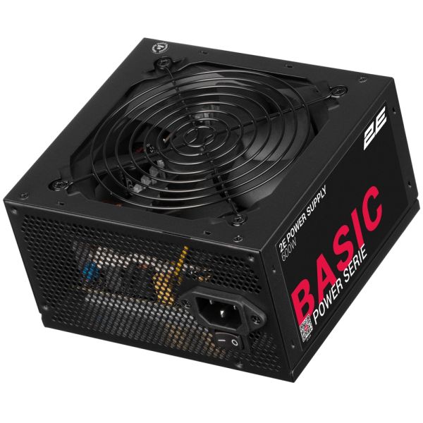 2E PSU Basic Power  (600W), 80%, 120mm, 1xMB 24pin(20+4), 1xCPU 8pin(4+4), 3xMolex, 4xSATA, 2xPCIe 8pin(6+2)