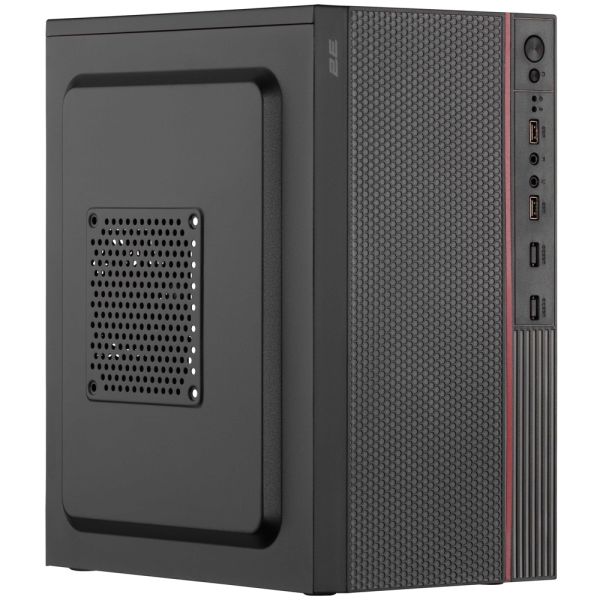 2E PC case TeamX TMX03 with 2E ATX400W, 2xUSB2.0, 1x80mm, VGA 220mm, mATX, black