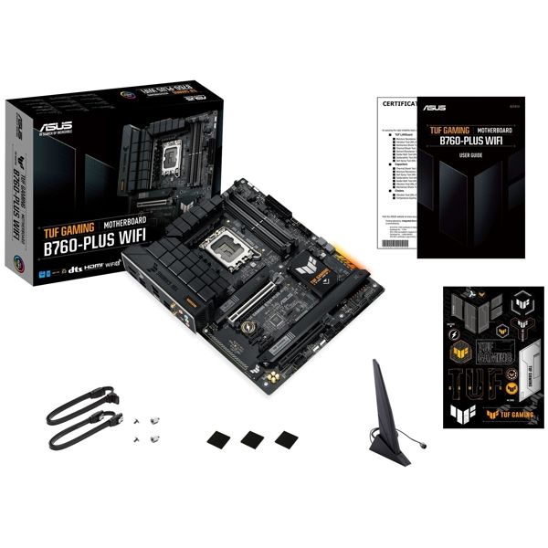 ASUS Motherboard TUF GAMING B760-PLUS WIFI s1700 B760 4xDDR5 M.2 HDMI DP Wi-Fi BT ATX