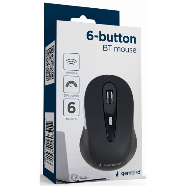 Mouse: Gembird MUSWB-6B-01 Wireless Bluetooth Mouse Black