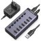 USB hub UGREEN CM481 (90307) USB 3.0 Hub With 7 Ports USB-A 12V 2A, Gray