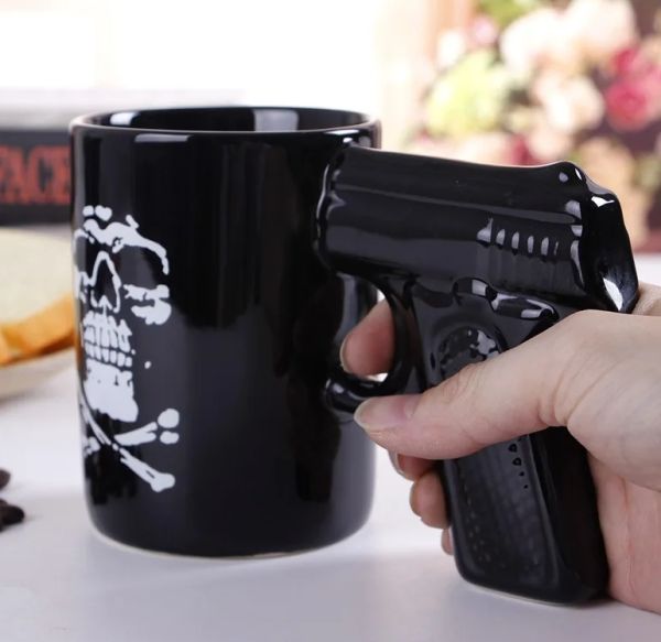 3D Gun Handle Mug Pistol