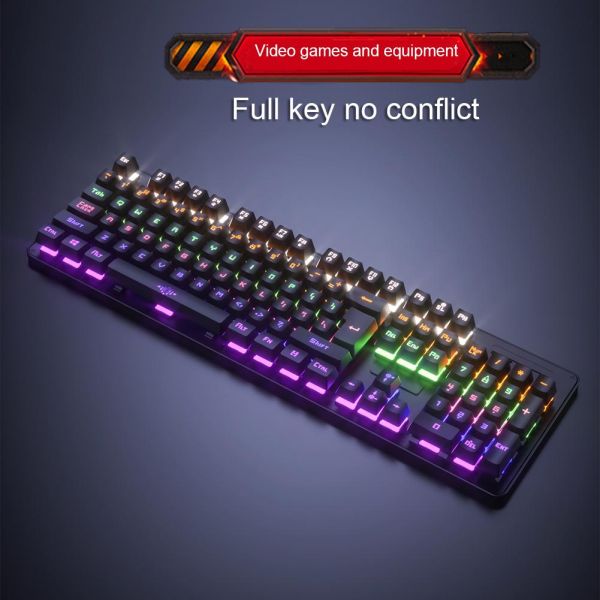 K30 USB Wired Gaming Mechanical Keyboard Blue Switch