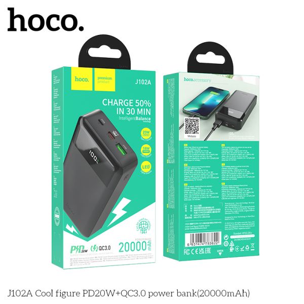 Hoco J102A Cool figure PD20W+QC3.0 power bank(20000mAh)