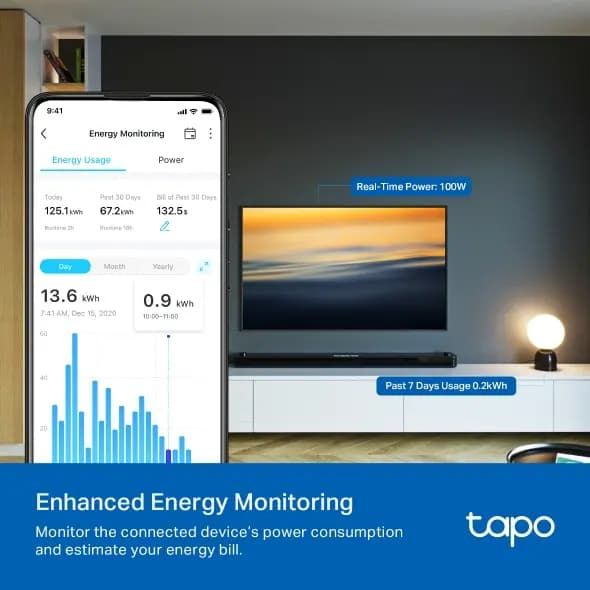 TP-Link Tapo P110M Mini Smart Wi-Fi Plug (16A)