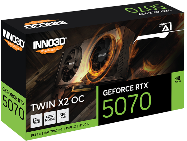 INNO3D GeForce RTX™ 5070 TWIN X2 OC 12GB GDDR7