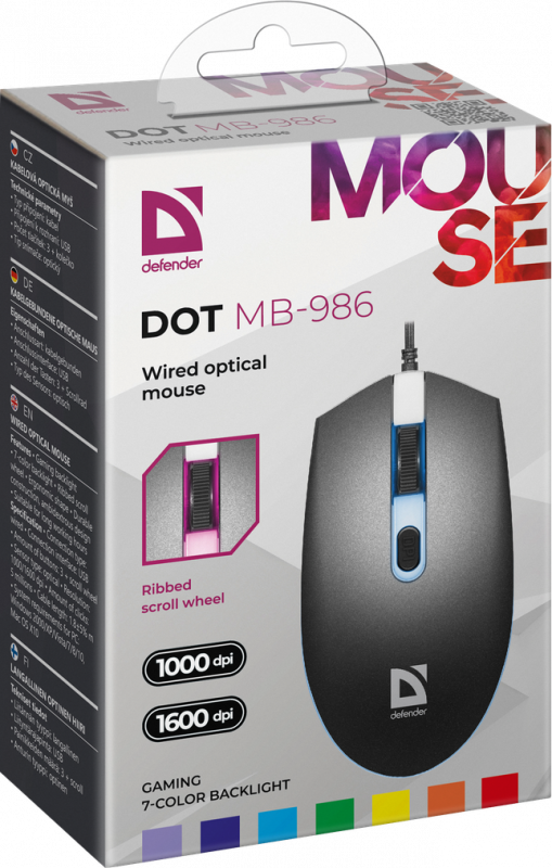 Defender Dot MB-986 7 colors, 1000DPI