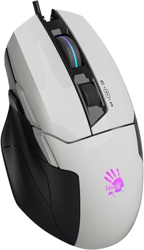 Mouse: A4tech Bloody W70 Max RGB Gaming Mouse Panda White