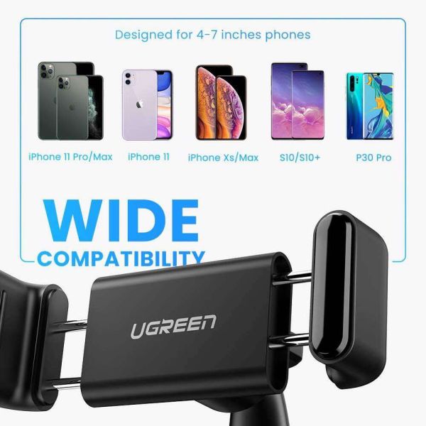 UGREEN LP189 (60796), Dashboard Snap Clip Phone Holder, Black