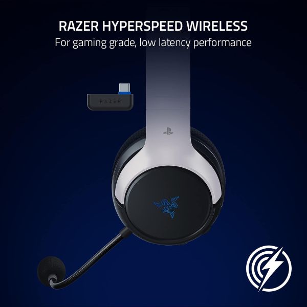 Razer Kaira Wireless PlayStation Gaming Headset, White & Black