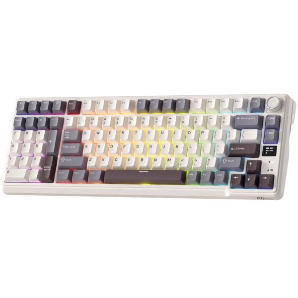 Royal Kludge RK L98 RGB Mechanical Keyboard, Cream Switch, Hot Swappable, Wireless, Type-C, Bluetooth, 2.4GHz, Sandalwood Brown