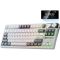 Royal Kludge RK S85 RGB Mechanical Keyboard, Cloud Switch, Hot Swappable, Wireless, Type-C, Bluetooth, 2.4GHz, White Night