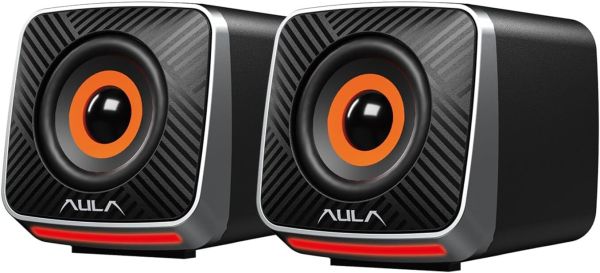 Speaker: AULA A200 2.0 Multi-Colour Gaming Speaker 6W Black