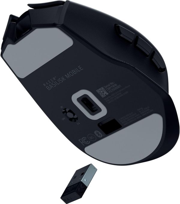 Razer Mouse Basilisk Mobile, RGB, USB-A/WL/BT, black