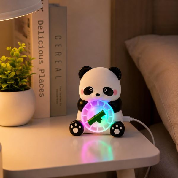 Panda Night Lamp with Mini RGB Fan