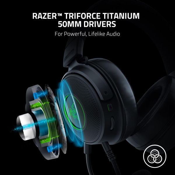 Razer Headset Kraken V3 Hypersense 7.1 USB-A RGB, black