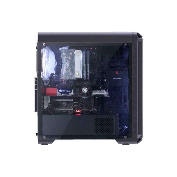 Zalman Computer case  I3, MidT, 2xUSB2.0,1xUSB3.0, 4x120mm White LED, acrylic (side panel), without PSU, black