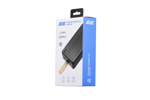 2E Power Bank Geometry 30000mAh PD, QC 18W Black