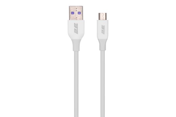 2E Cable USB-A - microUSB Glow 1m White
