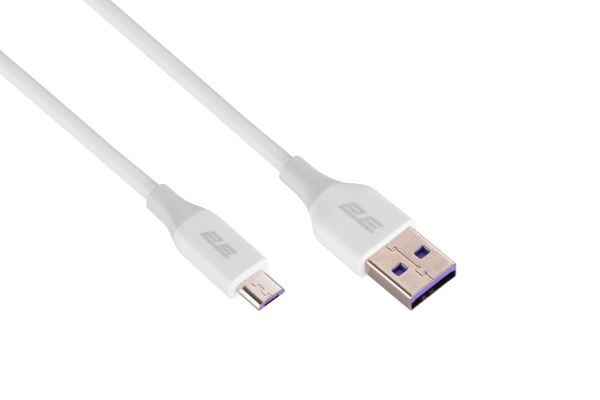 2E Cable USB-A - microUSB Glow 1m White