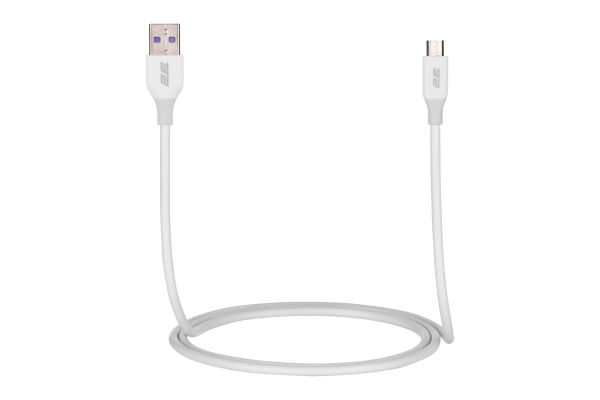 2E Cable USB-A - microUSB Glow 1m White