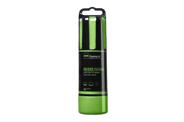 2E Cleaning kit  for office equipment (liquid 150ml, whipe 20cm), green