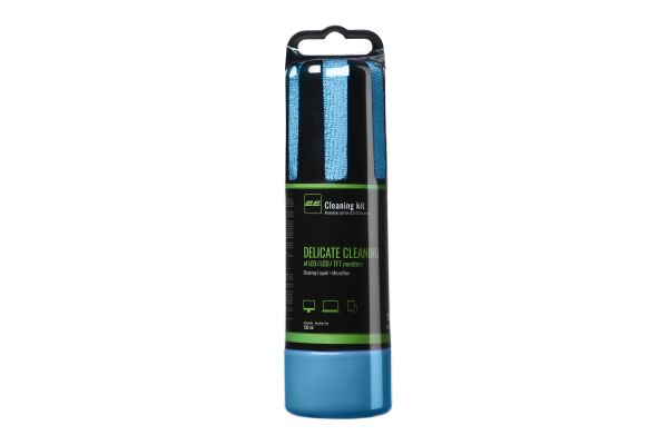 2E Cleaning kit  for office equipment (liquid 150ml, whipe 20cm), blue