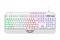 2E GAMING Membrane keyboard KG315 110key, USB-A, EN/UA, RGB, white