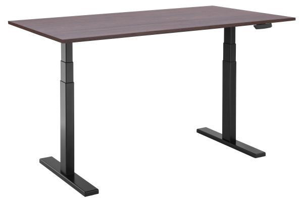 2E Computer table CE150WDARK-MOTORIZED, height adjustment, electric motor 220V, 62/128x150х75cm, Wood Dark