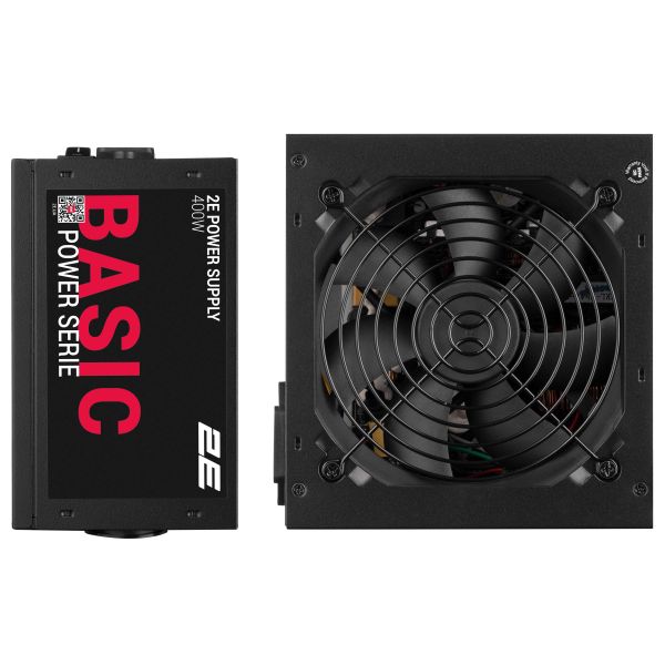 2E PSU BASIC POWER (400W), 80%, 120mm, 1xMB 24pin(20+4), 1xCPU 8pin(4+4), 3xMolex, 4xSATA, 1xPCIe 8pin(6+2)