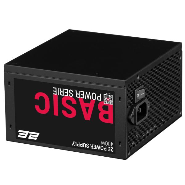 2E PSU BASIC POWER (400W), 80%, 120mm, 1xMB 24pin(20+4), 1xCPU 8pin(4+4), 3xMolex, 4xSATA, 1xPCIe 8pin(6+2)