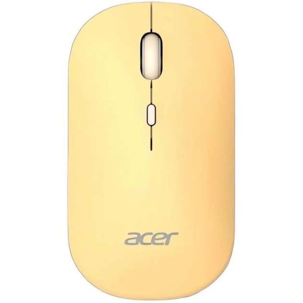 Acer Mouse wireless dual mode 2.4GHz and BT5.2, 4 buttons, AMR130, Yellow