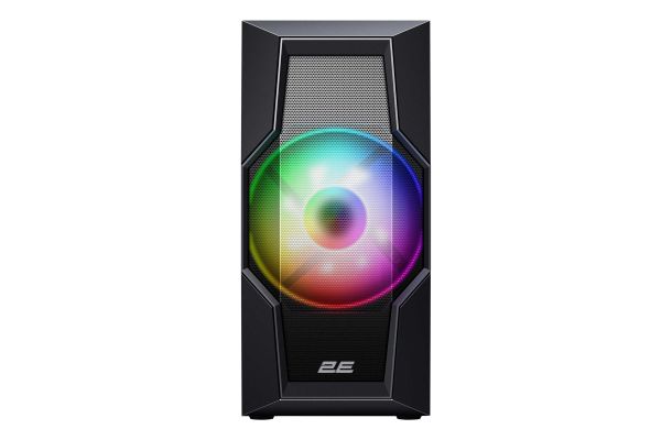 2E GAMING Computer case  TURBO (G2057B) , MidT, 2xUSB2.0,1xUSB3.0, 1x200+3x120ARGB,TG (side panel),without PSU,black