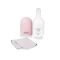 Cleaning kit 2E PILL for office equipment (liquid 140ml, whipe 20cm), white-pink
