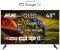 TV Set 43" 2E QLED 4K 60Hz Smart Google TV Black